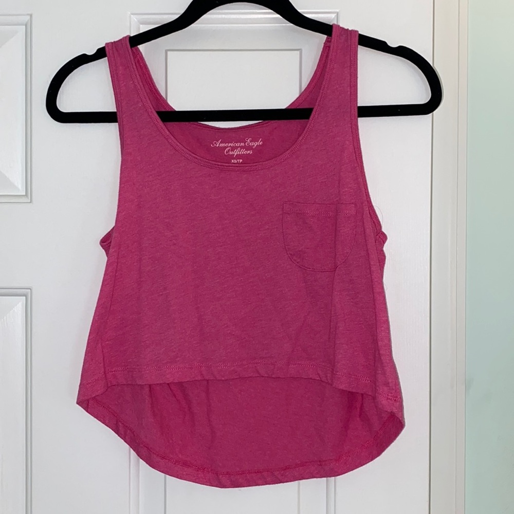 Pink loose crop top